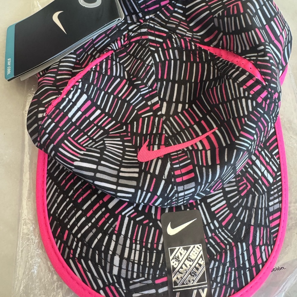 Nike Black and Pink Graphic Cap